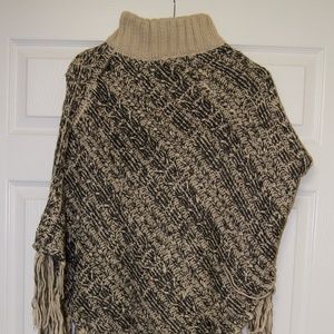 Knit Fringe Poncho